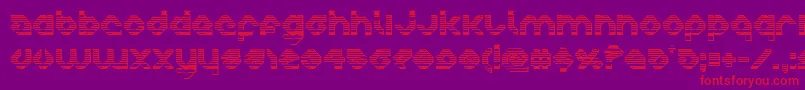 charliesangleschrome-Schriftart – Rote Schriften auf violettem Hintergrund