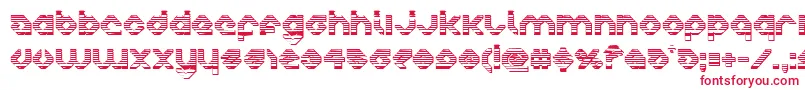 フォントcharliesangleschrome – 白い背景に赤い文字