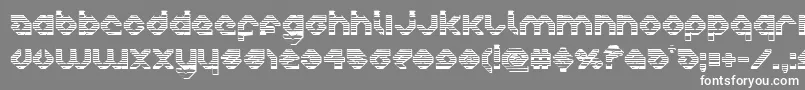 charliesangleschrome-Schriftart – Weiße Schriften auf grauem Hintergrund