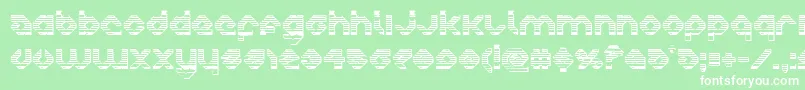 Fonte charliesangleschrome – fontes brancas em um fundo verde