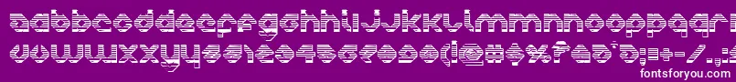 Czcionka charliesangleschrome – białe czcionki na fioletowym tle