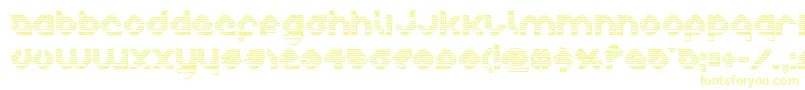 charliesangleschrome-Schriftart – Gelbe Schriften auf weißem Hintergrund