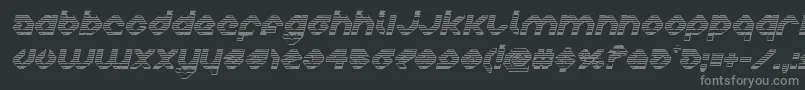 フォントcharliesangleschromeital – 黒い背景に灰色の文字