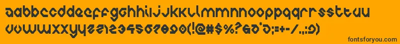 charliesanglescond Font – Black Fonts on Orange Background