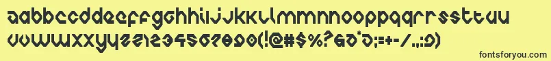 charliesanglescond Font – Black Fonts on Yellow Background