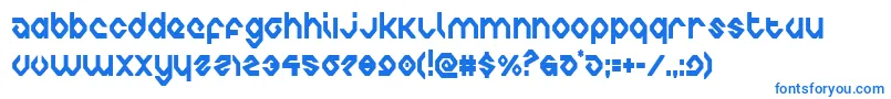 charliesanglescond Font – Blue Fonts on White Background