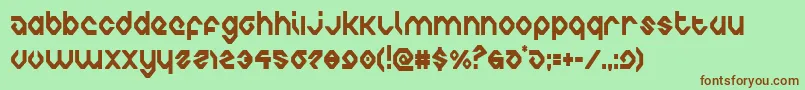 charliesanglescond Font – Brown Fonts on Green Background