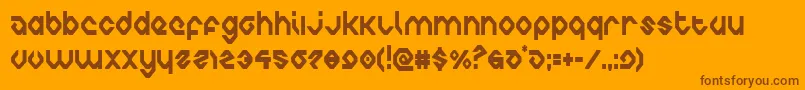charliesanglescond Font – Brown Fonts on Orange Background