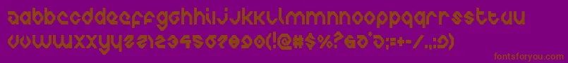 charliesanglescond Font – Brown Fonts on Purple Background