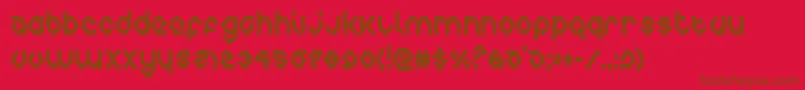 charliesanglescond Font – Brown Fonts on Red Background