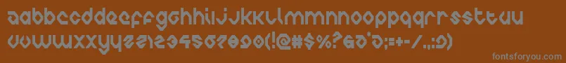 charliesanglescond Font – Gray Fonts on Brown Background