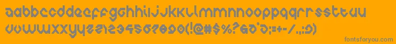 charliesanglescond Font – Gray Fonts on Orange Background