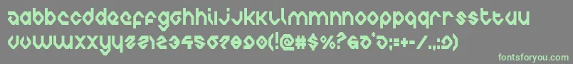 charliesanglescond Font – Green Fonts on Gray Background