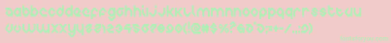 charliesanglescond Font – Green Fonts on Pink Background
