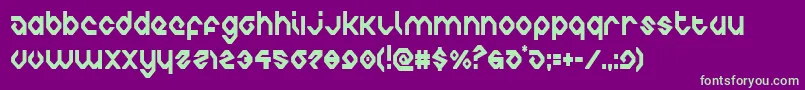 charliesanglescond Font – Green Fonts on Purple Background
