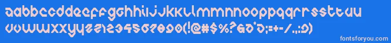 charliesanglescond Font – Pink Fonts on Blue Background