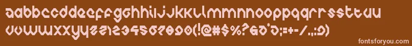 charliesanglescond Font – Pink Fonts on Brown Background