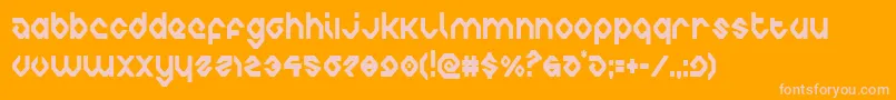 charliesanglescond Font – Pink Fonts on Orange Background