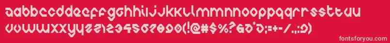 charliesanglescond Font – Pink Fonts on Red Background