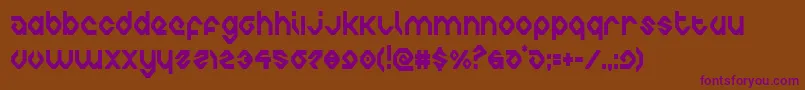 charliesanglescond Font – Purple Fonts on Brown Background