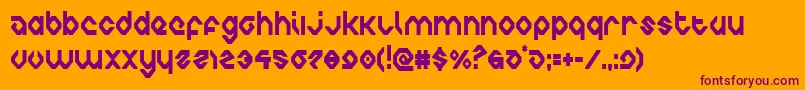 charliesanglescond Font – Purple Fonts on Orange Background