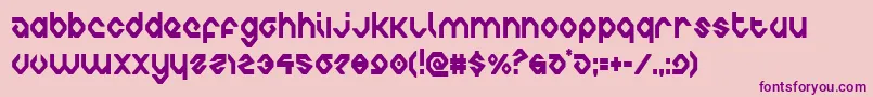 charliesanglescond Font – Purple Fonts on Pink Background