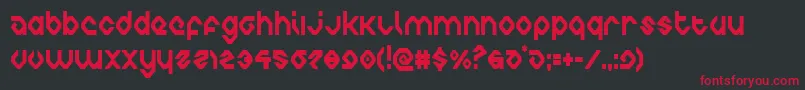 charliesanglescond Font – Red Fonts on Black Background