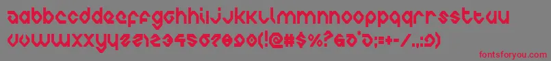 charliesanglescond Font – Red Fonts on Gray Background