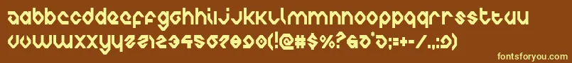 charliesanglescond Font – Yellow Fonts on Brown Background