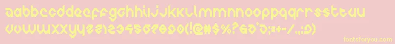 charliesanglescond Font – Yellow Fonts on Pink Background