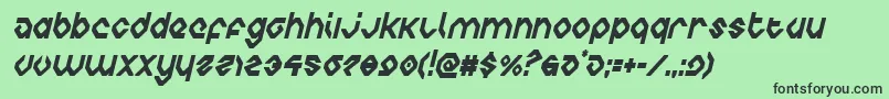 Шрифт charliesanglescondital – чёрные шрифты на зелёном фоне