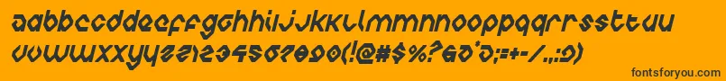 Шрифт charliesanglescondital – чёрные шрифты на оранжевом фоне