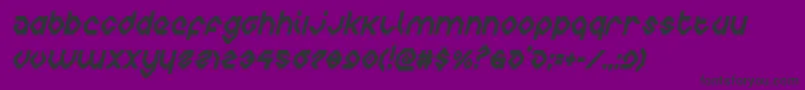 charliesanglescondital-Schriftart – Schwarze Schriften auf violettem Hintergrund