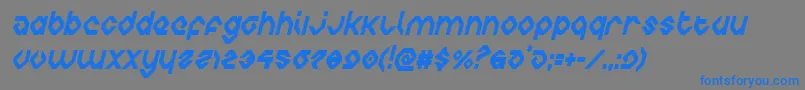 charliesanglescondital-Schriftart – Blaue Schriften auf grauem Hintergrund