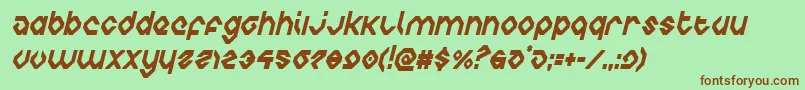 charliesanglescondital Font – Brown Fonts on Green Background