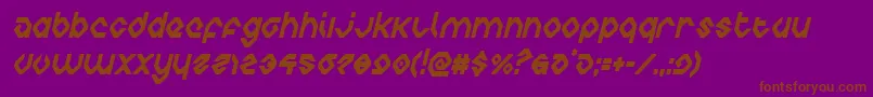 charliesanglescondital Font – Brown Fonts on Purple Background