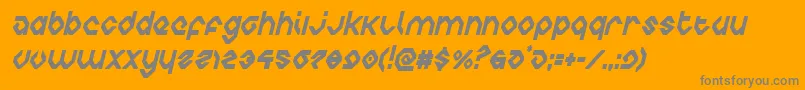 charliesanglescondital-Schriftart – Graue Schriften auf orangefarbenem Hintergrund
