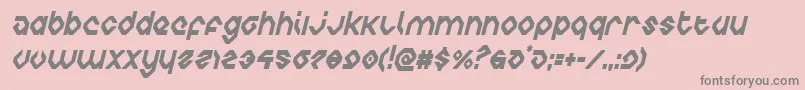 フォントcharliesanglescondital – ピンクの背景に灰色の文字