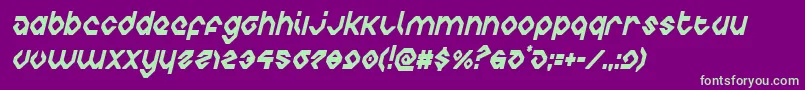 Шрифт charliesanglescondital – зелёные шрифты на фиолетовом фоне