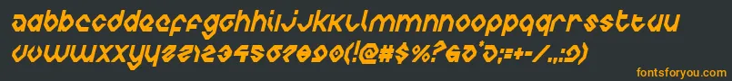 charliesanglescondital-Schriftart – Orangefarbene Schriften auf schwarzem Hintergrund
