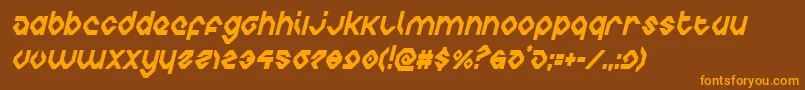 charliesanglescondital Font – Orange Fonts on Brown Background
