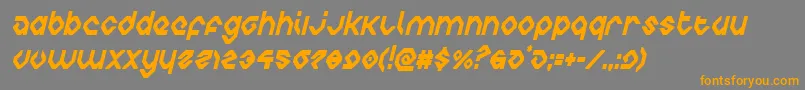 charliesanglescondital-Schriftart – Orangefarbene Schriften auf grauem Hintergrund