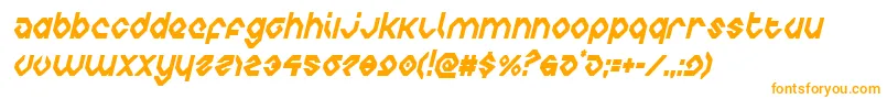 charliesanglescondital-Schriftart – Orangefarbene Schriften auf weißem Hintergrund