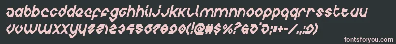 Шрифт charliesanglescondital – розовые шрифты на чёрном фоне
