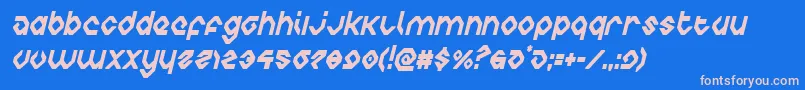 Шрифт charliesanglescondital – розовые шрифты на синем фоне