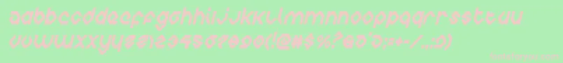 Czcionka charliesanglescondital – różowe czcionki na zielonym tle