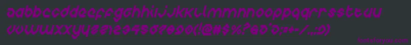 charliesanglescondital-Schriftart – Violette Schriften auf schwarzem Hintergrund