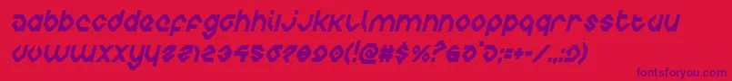 charliesanglescondital-Schriftart – Violette Schriften auf rotem Hintergrund