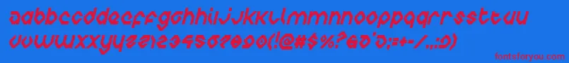 Шрифт charliesanglescondital – красные шрифты на синем фоне
