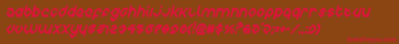 charliesanglescondital-fontti – punaiset fontit ruskealla taustalla
